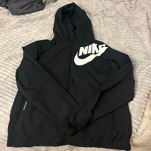 Nike Black Windbreaker with White Logo